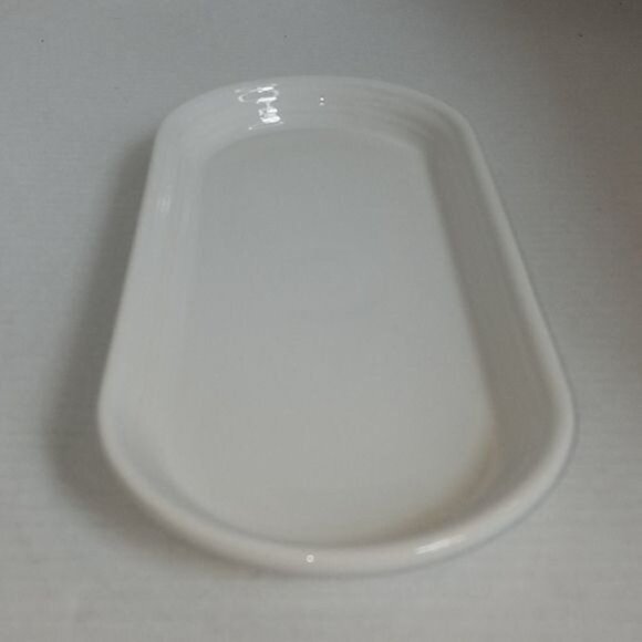 Fiestaware Fiesta CERAMIC Bread Tray Server Plater Dish Plate White - Picture 4 of 15